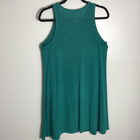 Green Racerback Linen Blend Dress Beach Dress SzM - Picture 5 of 5